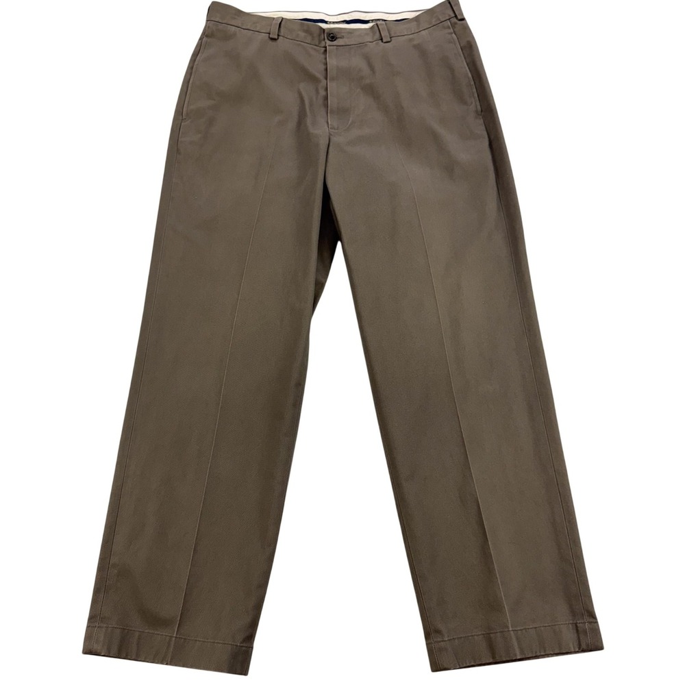 Brooks Brothers Advantage Chino Hudson Pants Mens 36x30 Brown Cotton Classic